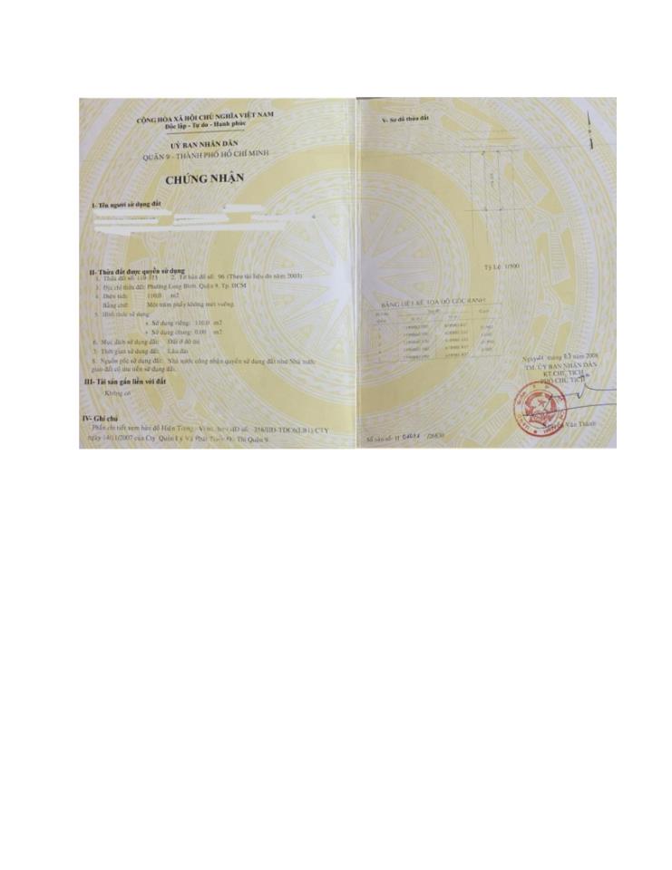 bán đất nền đường 2 C khu dân cư Phước Thiện- Phường Long Bình-Tp.HCM (Quận 9 cũ)