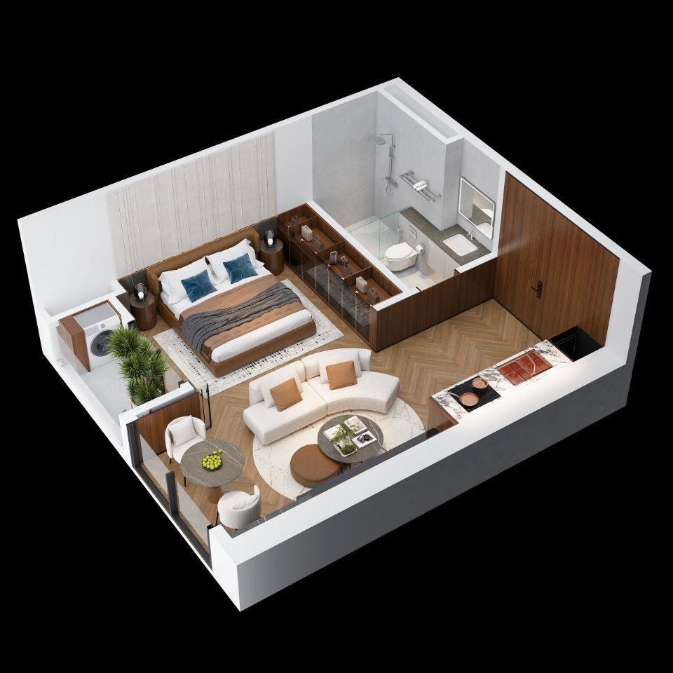 Căn hộ studio 32m2 giá 1,94 tỷ tại Sunshine Legend City