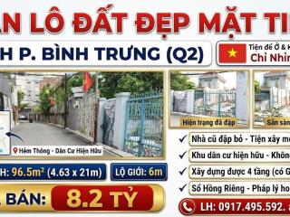 Chủ đang sốt rét cần ra đi lô đất tâm huyết hẻm xe hơi, P. Bình Trưng nhỉnh 8TỶ 