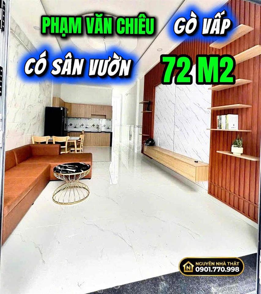SIÊU PHẨM NHÀ ĐẸP 72M2 CÓ SÂN VƯỜN KHU NGUYỄN VĂN KHỐI GÒ VẤP - 4.9 TỶ