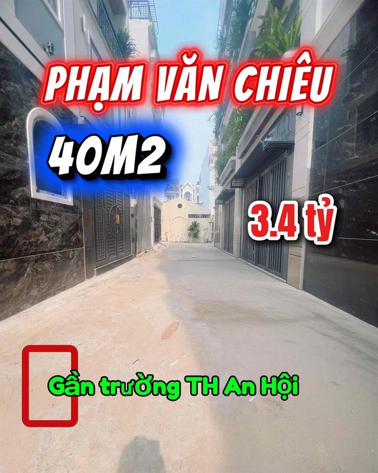 BÁN NHÀ SIÊU PHẨM 40M2 PHẠM VĂN CHIÊU GÒ VẤP - HOÀN CÔNG - 3.4 TỶ