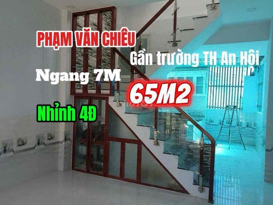 65M2, NGANG KHỦNG 7M, SÁT HXH, PHẠM VĂN CHIÊU GÒ VẤP, 4.7 TỶ