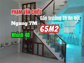 65M2, NGANG KHỦNG 7M, SÁT HXH, PHẠM VĂN CHIÊU GÒ VẤP, 4.7 TỶ