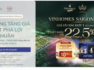 Mở Bán Đợt 1 Vinhomes Sài Gòn Park - Chiết Khấu Tới 22.5% - Quỹ Căn Liền Kề Giá Tốt CĐT