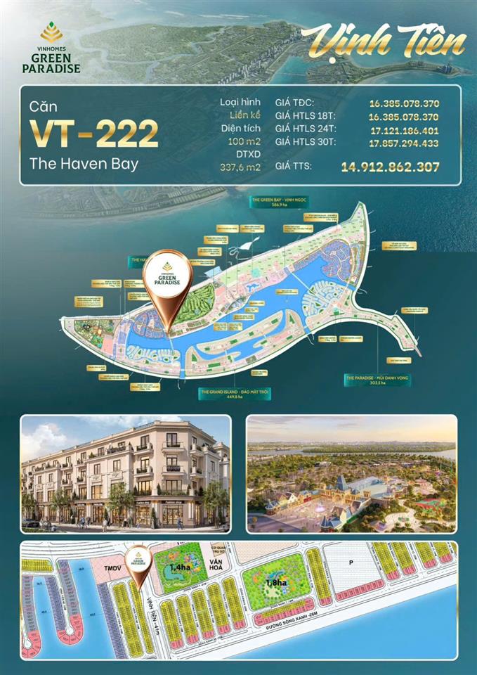 Bán nhà phố 2 mặt tiền trục đường 41m hỗ trợ vay 18 tháng 0%