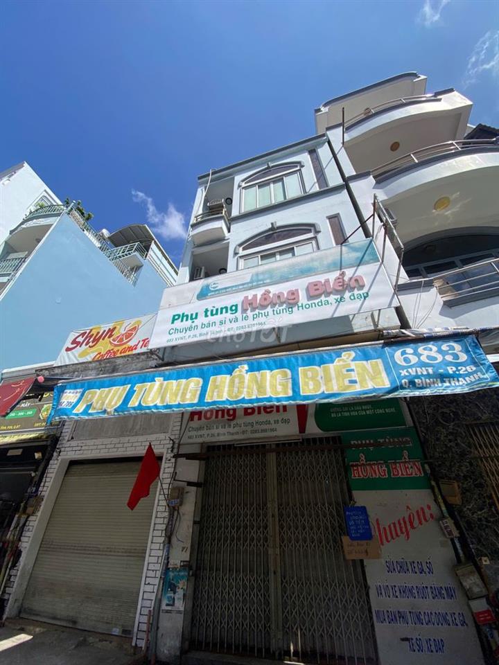 CHO THUÊ MT 683 XVNT, Trệt lửng 2 lầu. 3PN, 2WC. Đoạn 2 chiều.