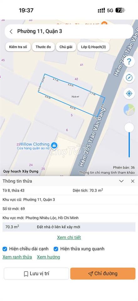 Bán nhà 62m2 hẻm 205 Trần Văn Đang, P11, Q3 giá 8 Tỷ.