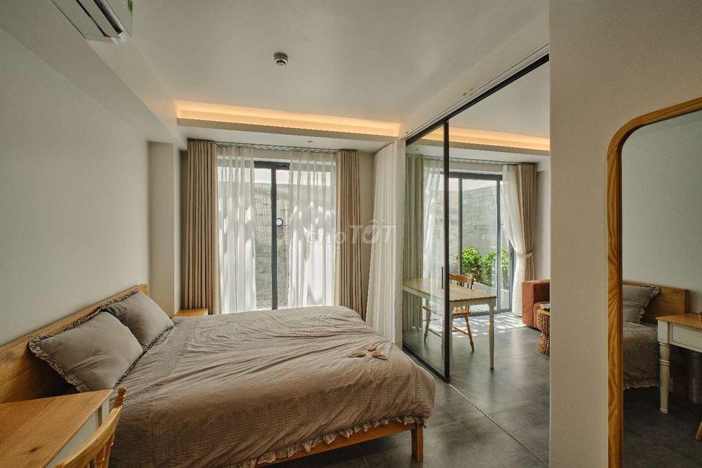 1PN Tầng Trệt Cho Thuê | Gần Q1 & Q3 | Nội Thất Gỗ Ấm Áp + Sân Vườn