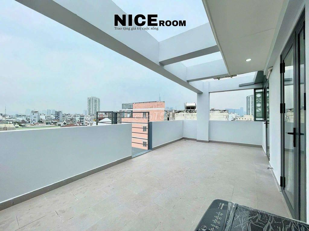 Cho thuê căn hộ 1 phòng ngủ,Penthouse 2 sân thượng,full nt, Bình Thạnh