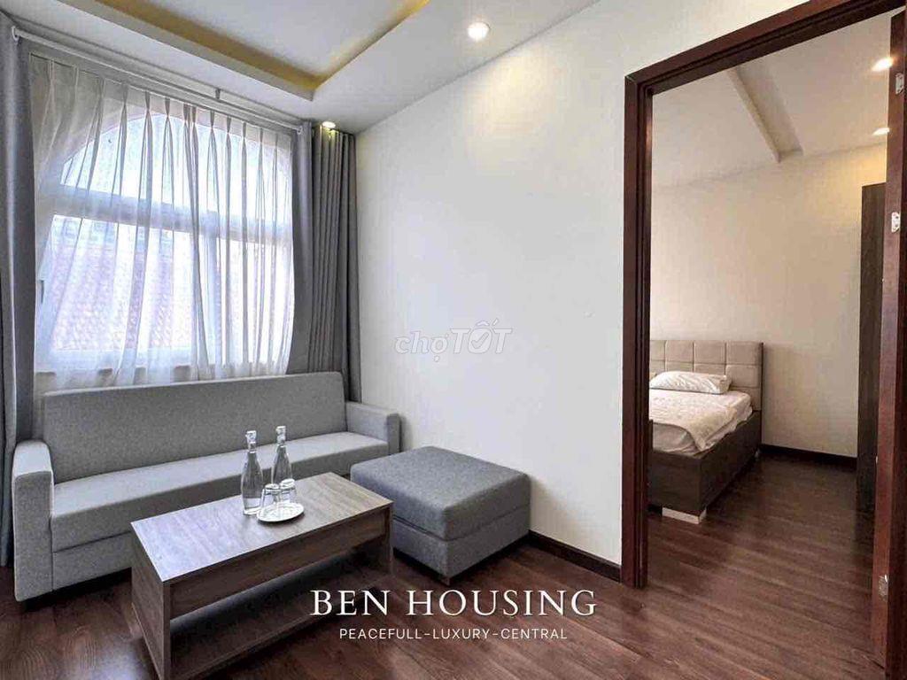 Căn hộ 1PN 1PK sân vườn thoáng mát full nội thất Quận 1 14tr9