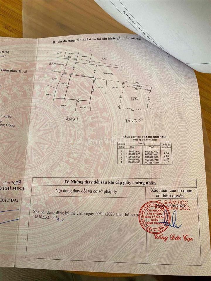 2 Căn Đôi Nơ Trang Long 7.3x7,29 CN 53,1 HXH Nơ Trang Long Hẻm Thông 8
