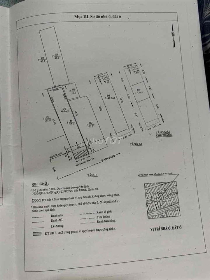 Hem 3 gác Q10 cách 3 căn ra Mặt Tiền Hoà Hào Gủi 1% cho Môi Giới Dt :