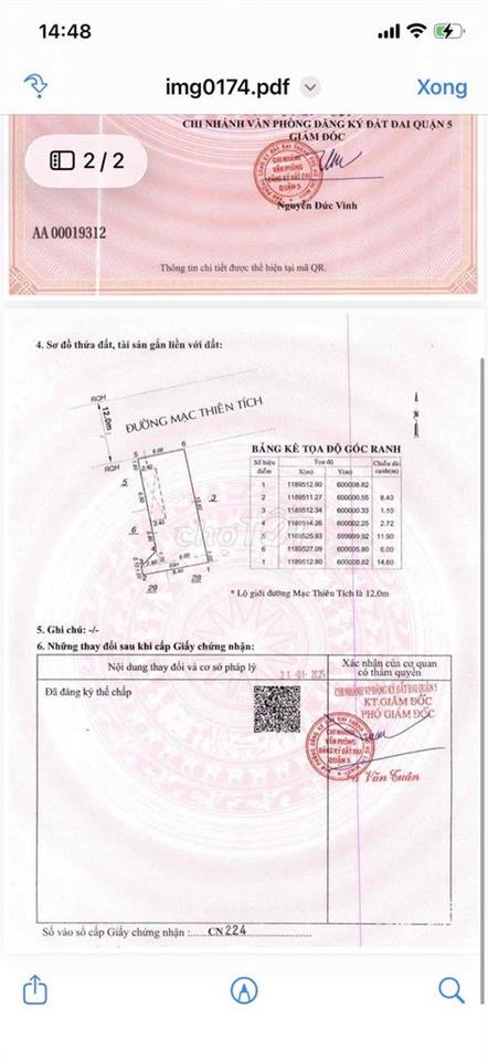 20p 1mb cho thuê 6x16 hầm 6L  vay 19 Tỷ vcb hđ thuê 141,3tr Chốt 39,5