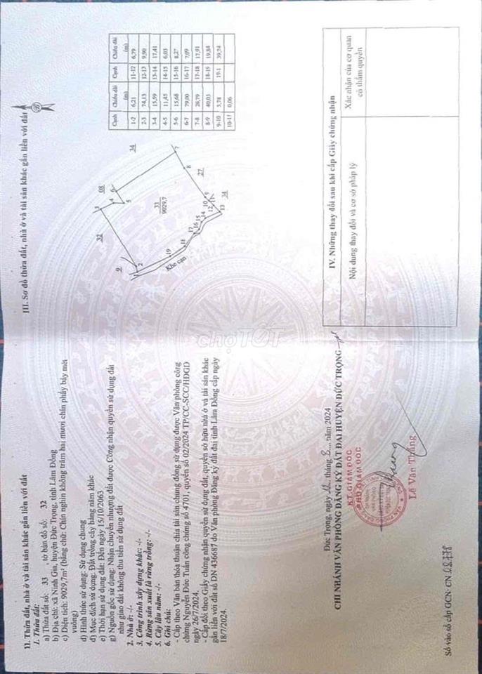 Em Có Lô Đất 01 Đức Trọng Lâm Đồng 9092,7m Cách Cao Tốc Dầu Giây Liên