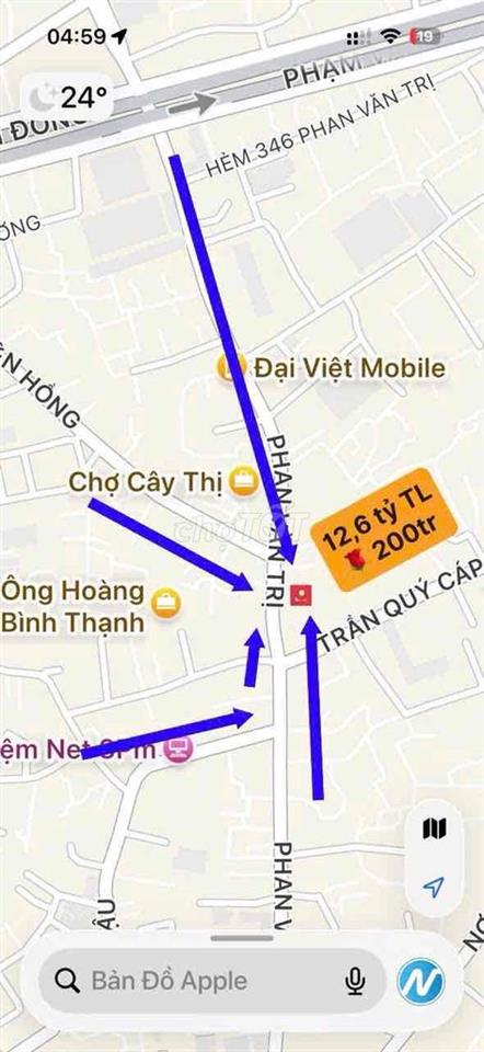 BÁN SIÊU VỊ TRÍ MẶT TIỀN 294 Phan Văn Trị, P. Bình Lợi Trung (Q.Bình T