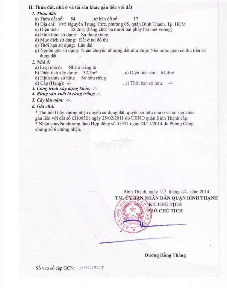 Chính Chủ Cho Thuê Nhà Nguyễn Trung Trực Bình Thạnh Giá 11,7tr TL LH E