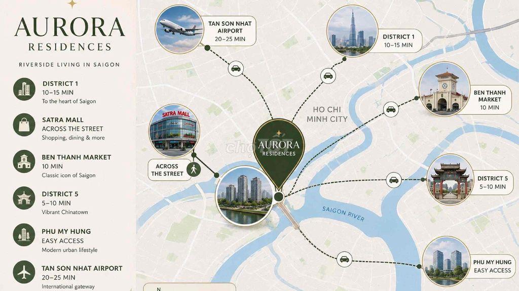 Chính Chủ Cho Thuê CC Aurora Residences Q.8 Giá 18tr NEW 100% Chưa Ở.