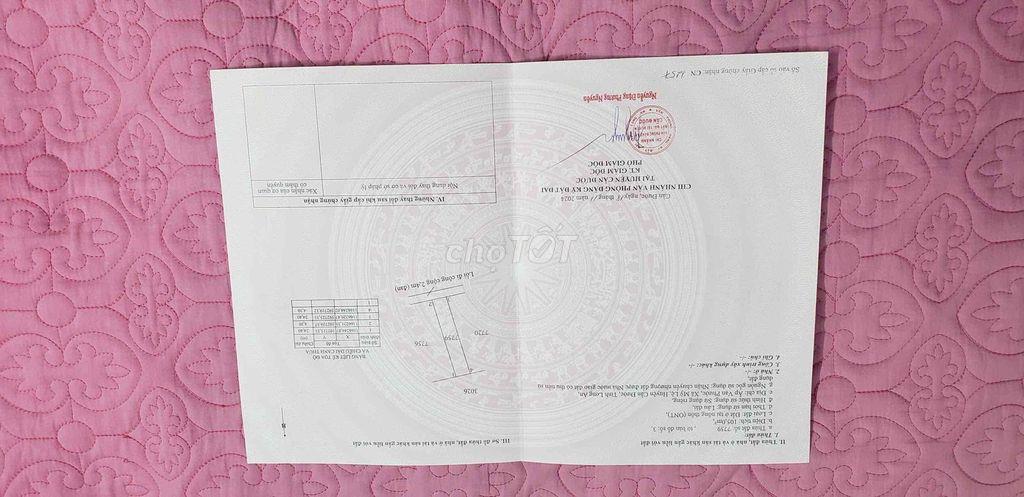 Chính Chủ Bán Lô Đất KDC UBND Mỹ Lệ Cần Được 105,3m Thổ Cư 1,53 Tỷ Ạ