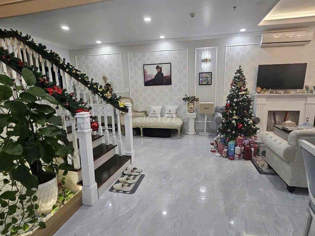 Penthouse Him Lam Riverside, duplex 220m, 4pn, 3wc, 2 bếp, 1 sân vườn