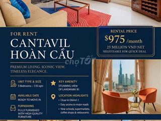 Hàng hiếm! Cantavil Hoàn Cầu 3pn