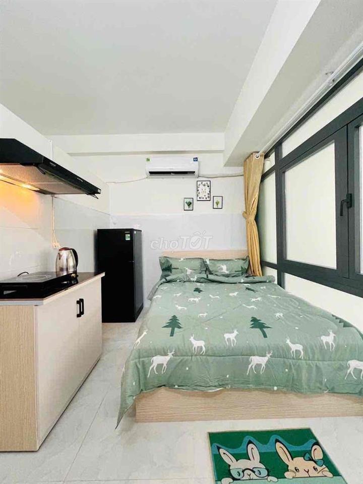 Căn Hộ 1PN 28m2 Nội Thất Mới 100% Miễn Phí Xe , Giờ tự do