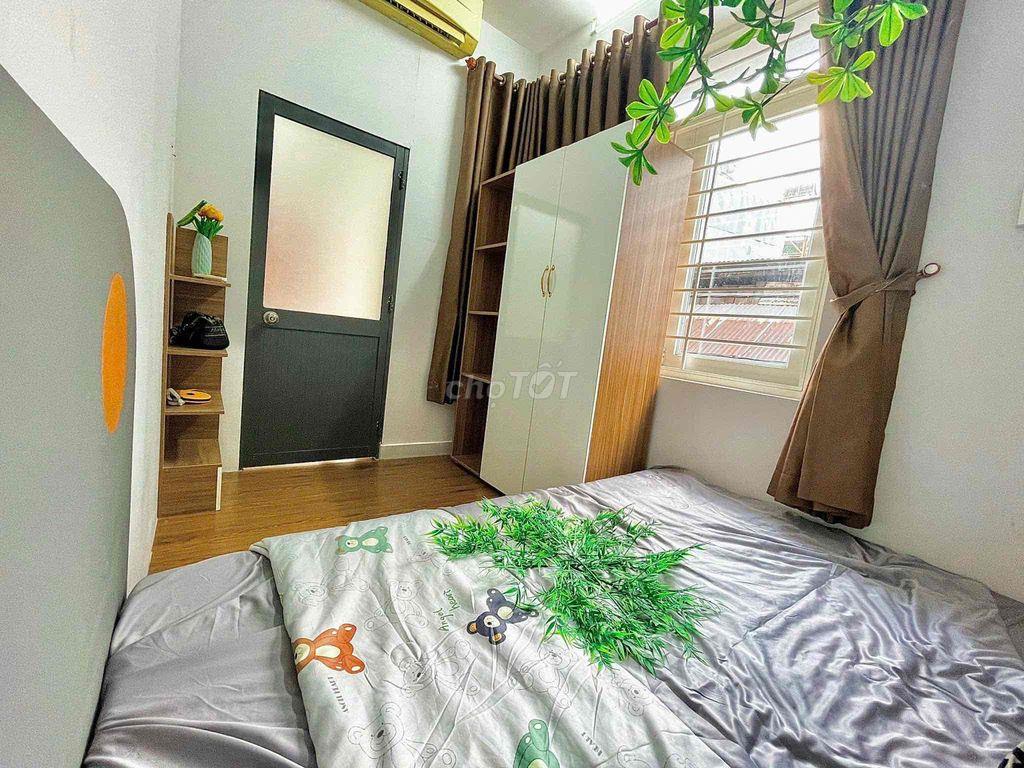 Lên Cho Khách 2PN 1wc Ban Công Cửa Sổ Trời Cưuc Thoáng