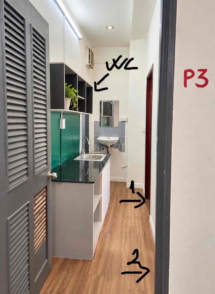 ChDV 2 Phòng Riêng mini có ban công có cửa sổ trời và nội thất