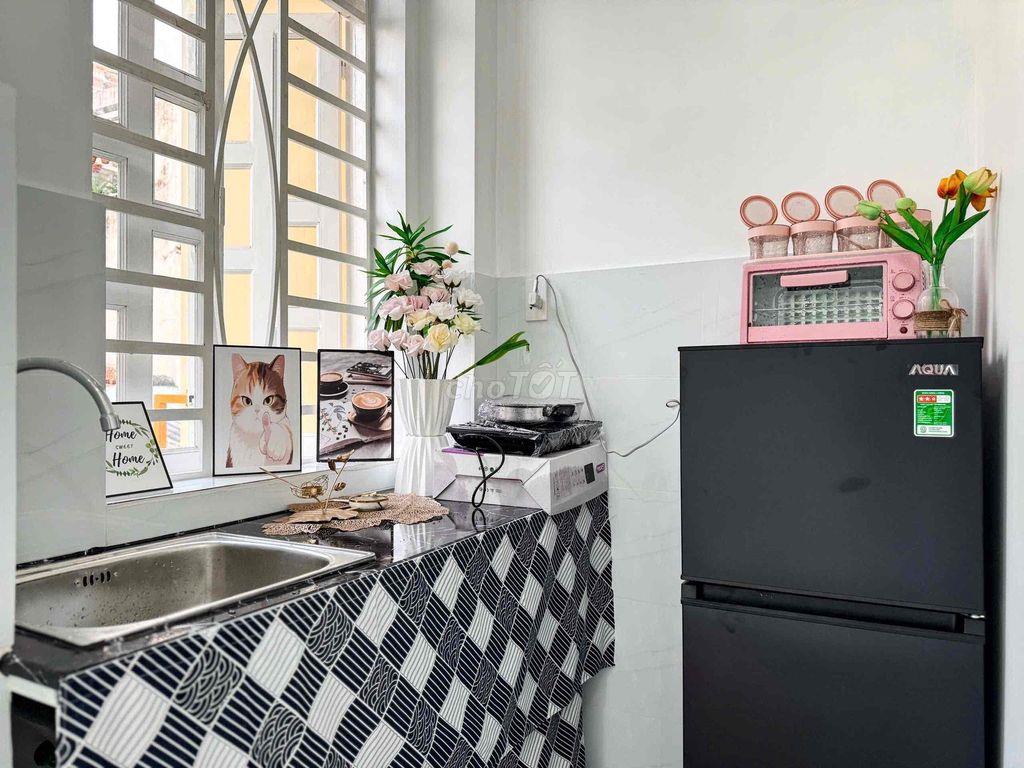 Căn Hộ 1PN tách 1Pb Nấu Ăn Phòng Khách Chill Rộng