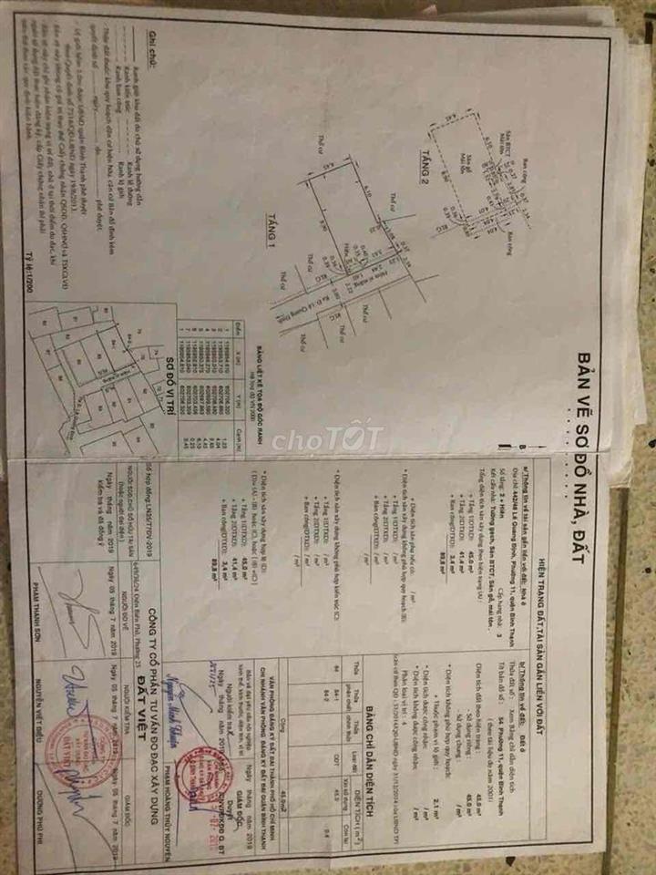 bán 🏠. 9 chủ 442/48 lqd. 45 m 1lầu 5ty650 tr hh3%