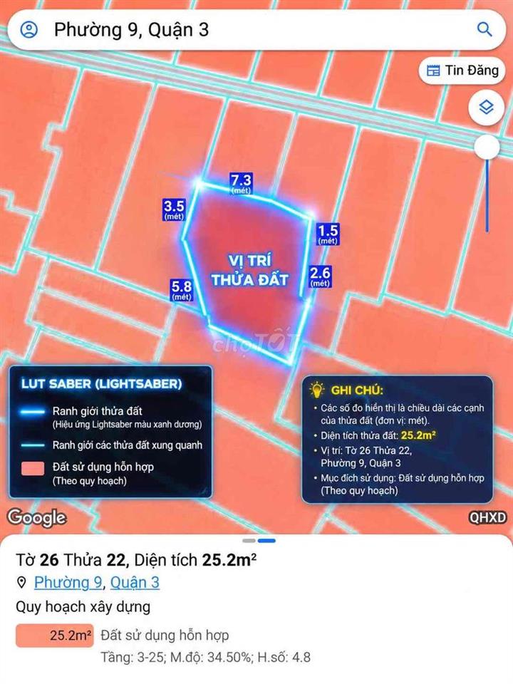 BÁN NHÀ QUẬN 3 – NGANG 6M NỞ HẬU 7,4M – SÂN RỘNG – GIÁ CHỈ NHỈNH 3 TỶ