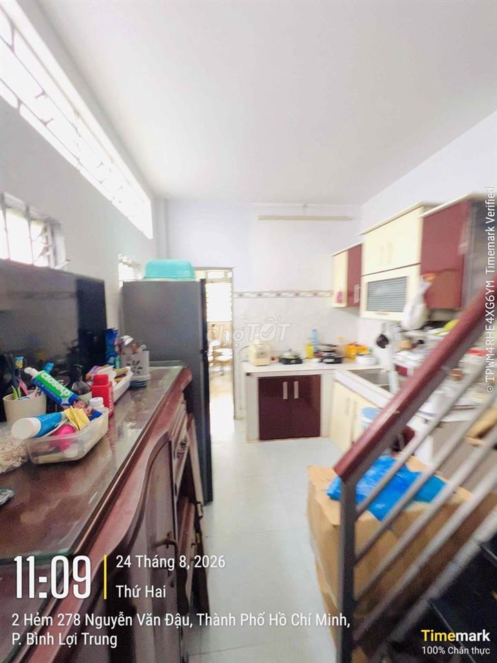 NHÀ HẺM Ô TÔ QUAY ĐẦU CÁCH NGUYỄN VĂN ĐẬU – CHỈ SAU 1 CĂN MẶT TIỀN – N