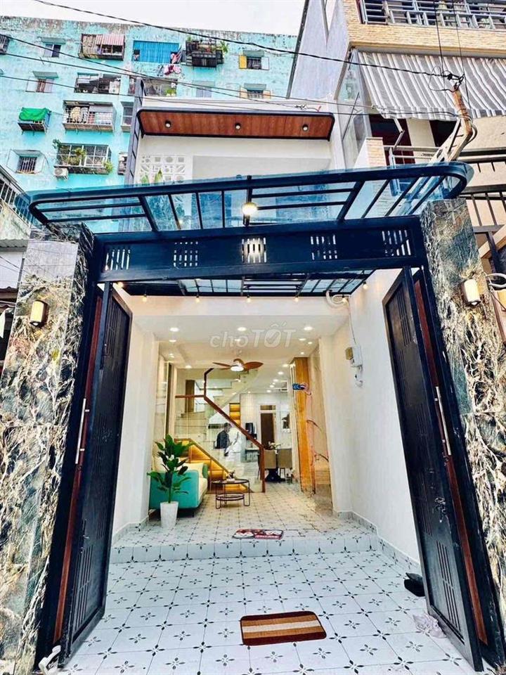 nhà Hẻm Xe Hơi 6m DT: 3,5m x 13m Công Nhận 44m2 gồm 1Trệt 1Lầu 3phòng