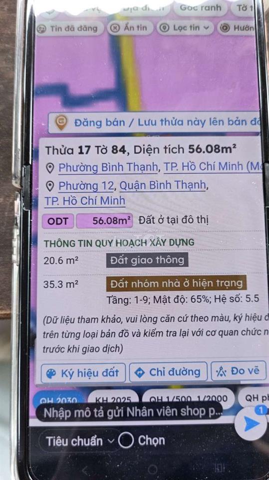 nhà mặt tiền đường dự phóng phan chu trinh