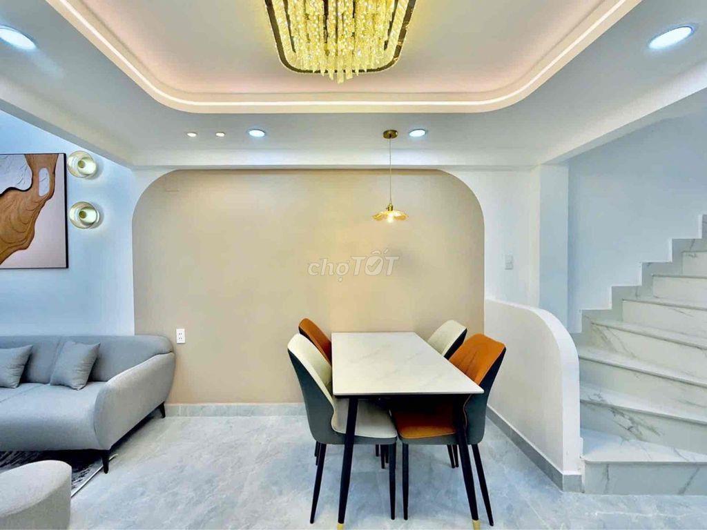 hẻm ô tô - Nguyễn kiệm phí nhuận 4 tâng - sân thượng