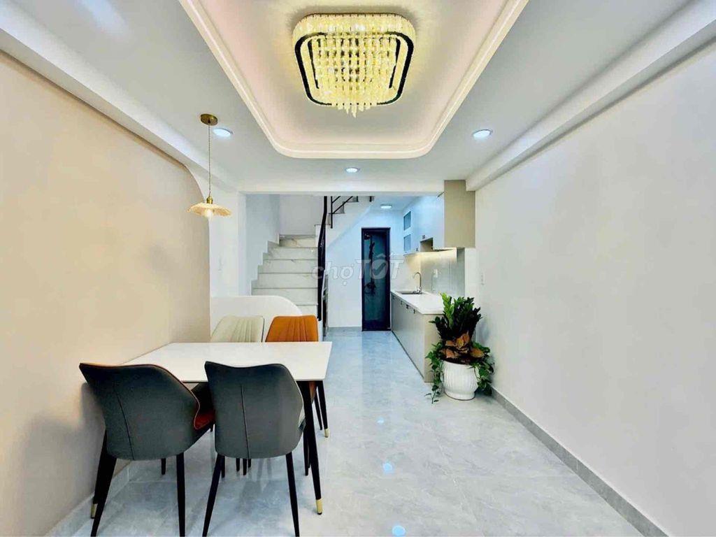 hẻm ô tô - Nguyễn kiệm phí nhuận 4 tâng - sân thượng