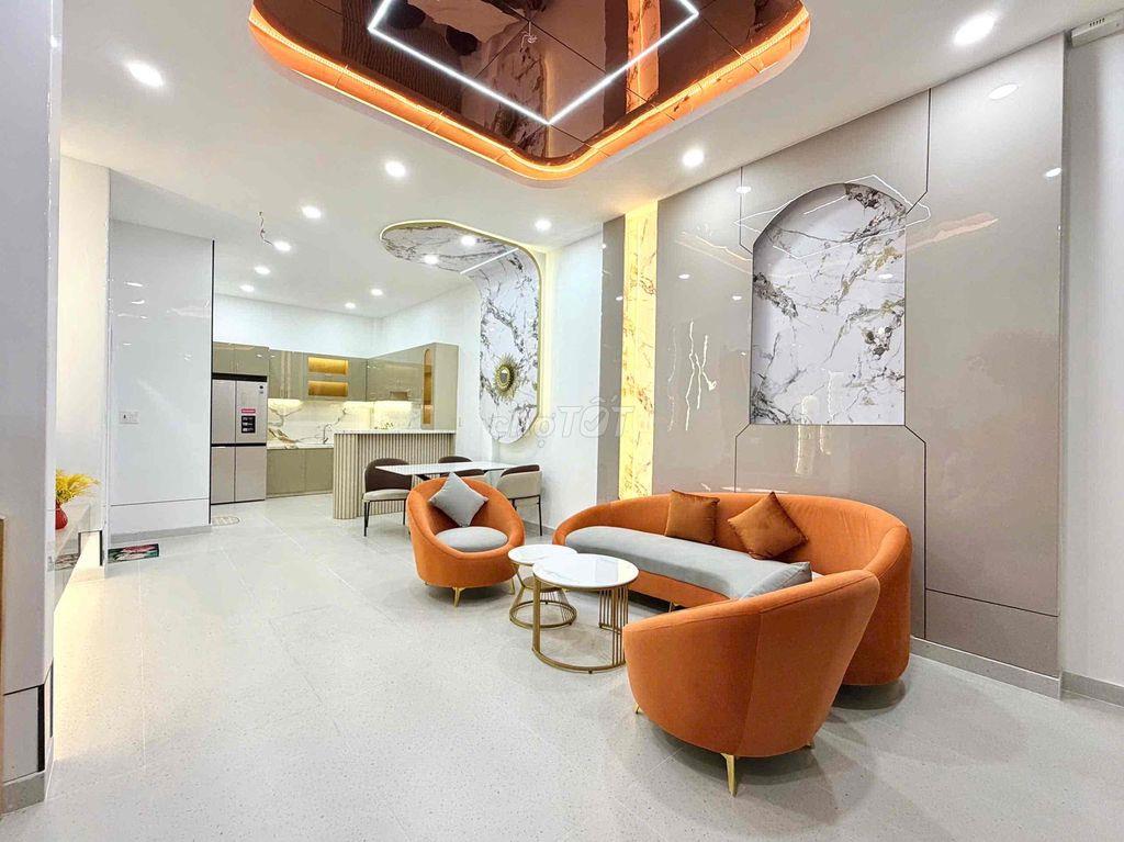 NHÀ MỚI FULL NỘI THẤT CAO CẤP, 3 TẦNG LẦU 64m2 GIA 6,990 TỶ