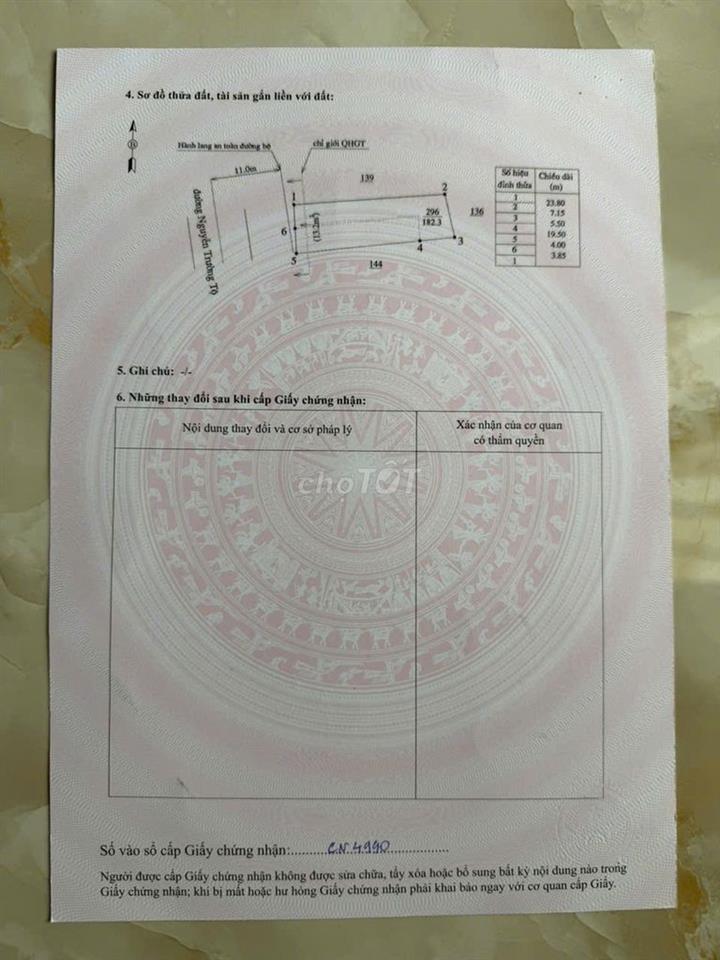 Bán lô đất 185m2, MT 8m-30 Nguyễn Trường Tộ, Phước Hội, TX La Gi