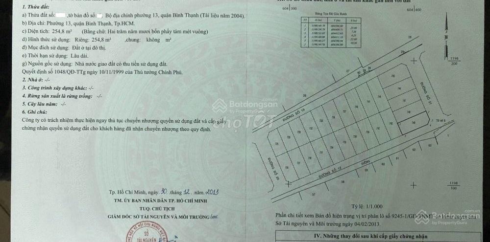 Đất biệt thự GÓC khu dân cư Bình Lợi, giá 24,5 tỷ TL , Diện tích 250m2