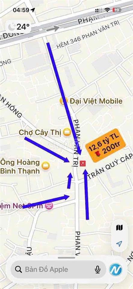vị trí thuận tiện - chủ bán gấp mặt tiền Phan Văn Tri, Bỉnh Thạnh