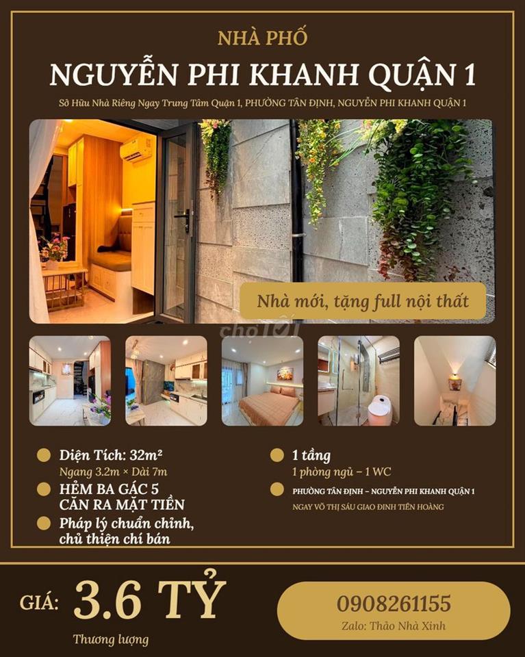 🏡 CHƯA ĐẾN 4 TỶ – SỞ HỮU NHÀ RIÊNG NGAY TRUNG TÂM QUẬN 1!