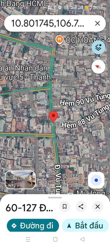 BÁN NHÀ HẼM 88 VŨ TÙNG BÌNH THẠNH 