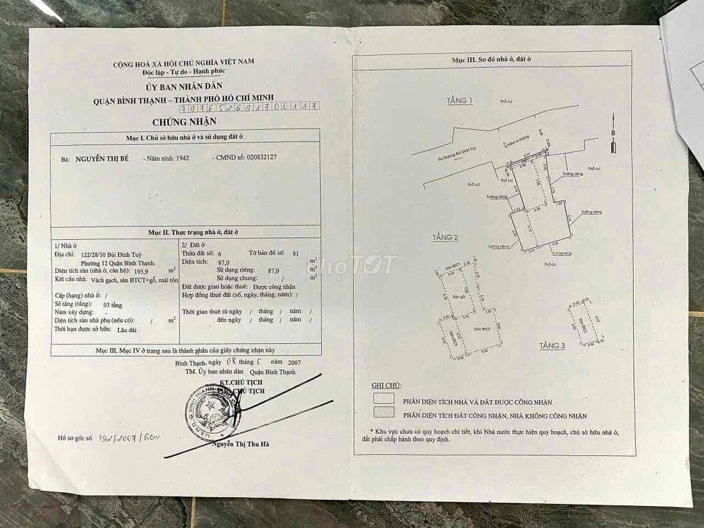 Thông tin chi tiết: 💰💰 🏩Cg, BÁN NHÀ ĐANG CHO THUÊ 32t / tháng - BÙI ĐÌ