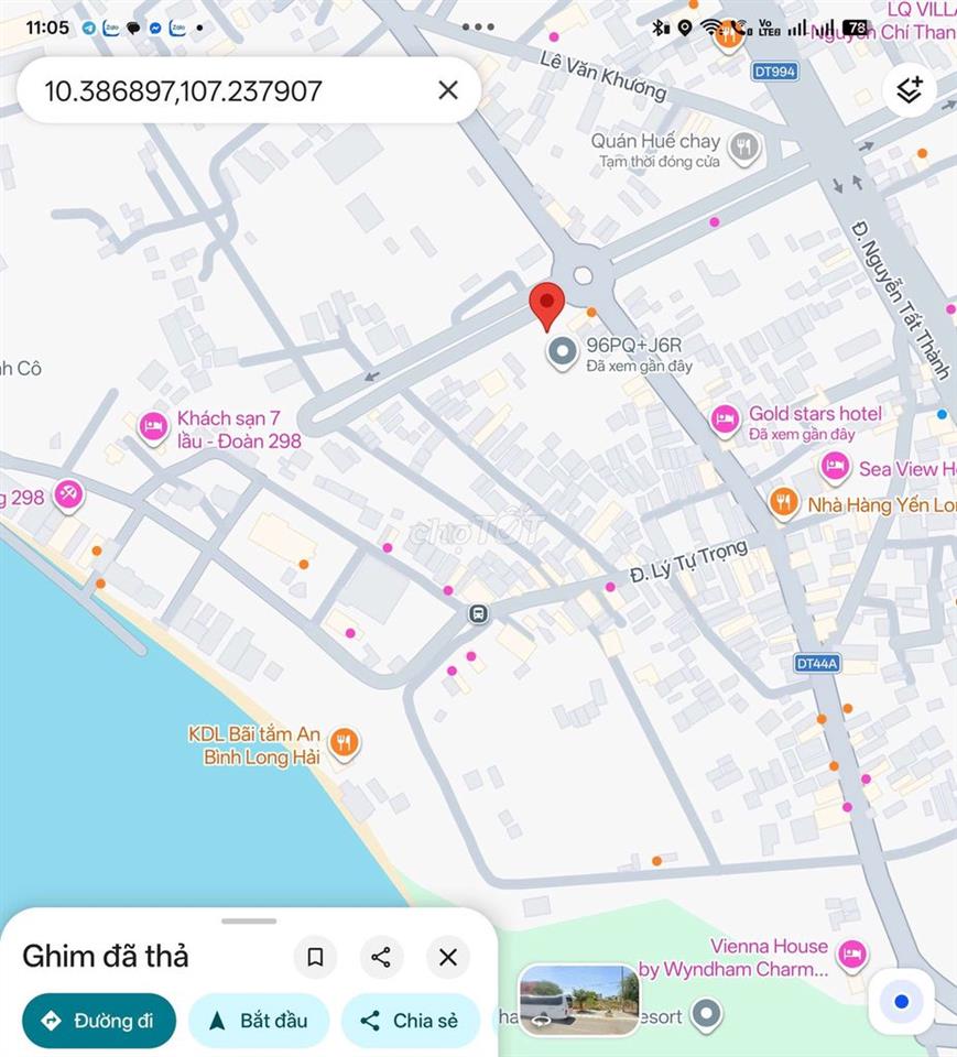 Bán khu đất lớn 953m2(.28×34) mặt tiền TT Long Hải, Long Điền.BTVT