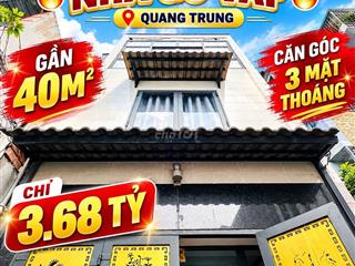  NHÀ GÒ VẤP - 3.68 TY - GẦN 40M2 - CĂN GÓC 3 MẶT THOÁNG 🔥 QUANG TRUNG