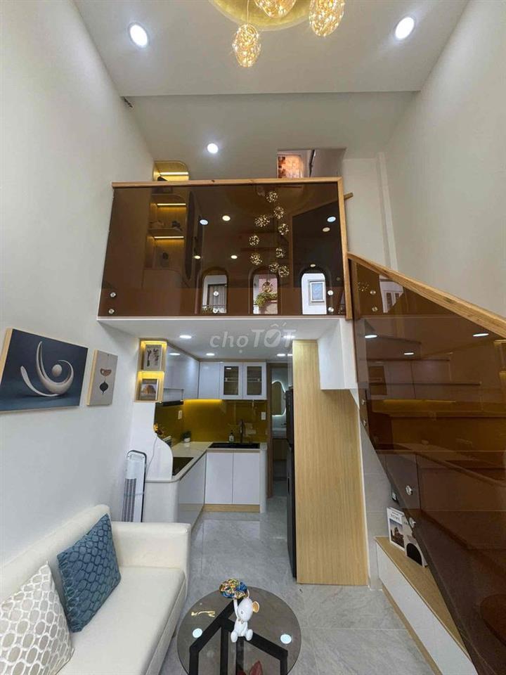 (Bình Thạnh)Sát CV Tầm Vu, 20m2 3 tầng, full nội thất, giá TL