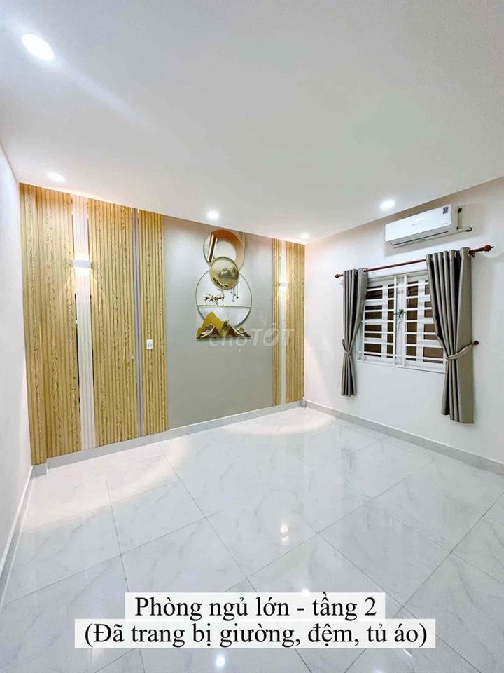 (Gò Vấp)Ngang KHỦNG 10,2m Ô Tô ngủ nhà, 41m2 đất, 2 tầng Full nội thất