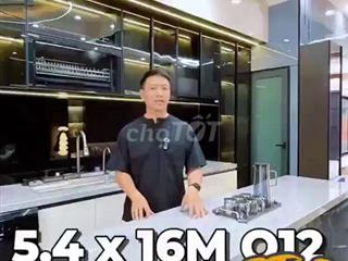 Bán Nhà Phố Hiện Đại Quận 12 Ngang 5.4m 1 Trệt 3 Lầu Giá 7.8 Tỷ