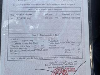 Nhà C4 MẶT TIỀN 116 NGUYÊN HỒNG