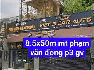 Cho thuê nhà Mặt Tiền Phạm Văn Đồng, P1, Gò Vấp, DT 8.5x50m, trệt.