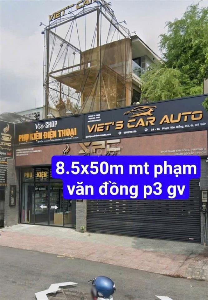 Cho thuê nhà Mặt Tiền Phạm Văn Đồng, P1, Gò Vấp, DT 8.5x50m, trệt.